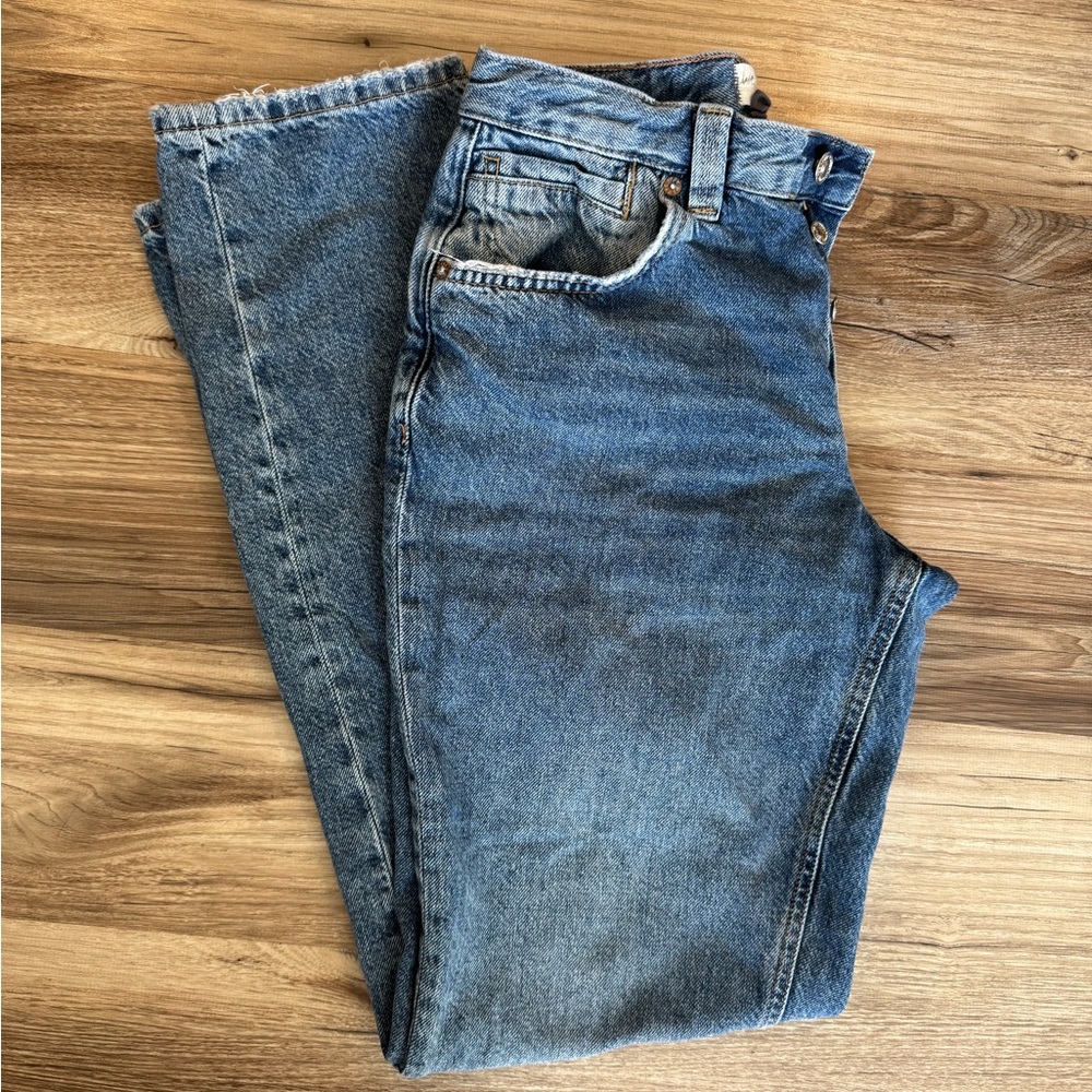 We The Free Blue Straight Leg Jeans